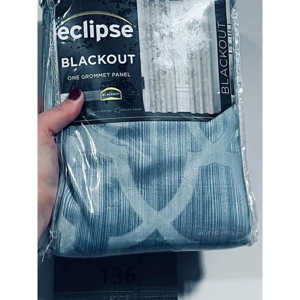 NEW!! Eclipse Hazel Geo Harbor Blackout Grommet Curtain Panel Geometric